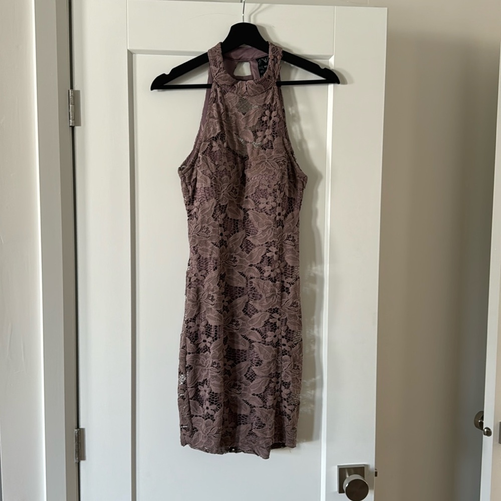Purple lace dress